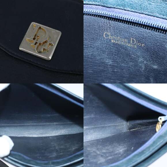 DIOR Shoulder Bag Leather Navy - Picture 11 of 12